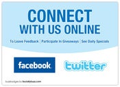 Image of Buzz Badge - "Connect With Us" (basic) - Window/Door Stickers and Clings