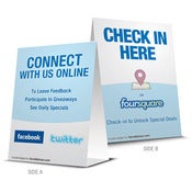 Image of Buzz Badge - "Check-In Here" Table Tent