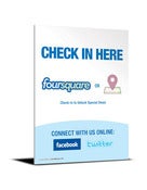 Image of Buzz Badge - "Check-In Here" Counter Display