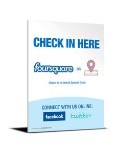 Image of Buzz Badge - "Check-In Here" Counter Display