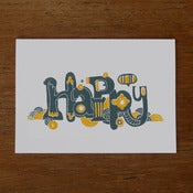 Image of Happy Card : Blue version