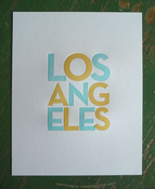 Image of LA Print Blue & Yellow