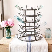 Image of Vintage French Bottle Drying Rack