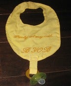Image of "Party at my crib" Bib with Pacifier Tether