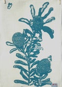 Image of Blue summer butterflies tea towel