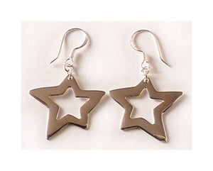 Image of STERLING SILVER STAR EARRINGS