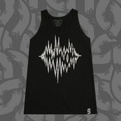 Image of The Wave Form Unisex Tank Top Black 