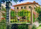 Image of The Gardener at Cascia, Tuscany Italy