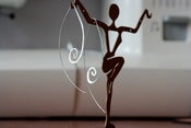 Image of wishbone earrings - Brass