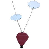 Image of Ltd. Edition Hot Air Balloon Necklace made from recycled vinyl records.