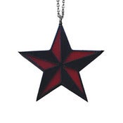 Image of Ltd. Edition Nautical Star Necklace made from recycled vinyl records.