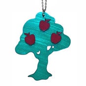 Image of Ltd. Edition Apple Tree Necklace made from recycled vinyl records.
