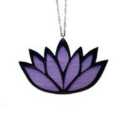 Image of Ltd. Edition Lotus Necklace made from recycled vinyl records.