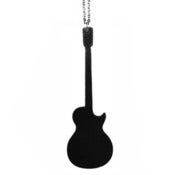 Image of "LP" Guitar Necklace/Earrings made from a recycled vinyl record.