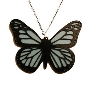 Black Butterfly Necklace