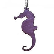 Image of Ltd. Edition Seahorse Shaped Necklace/Earrings made from a recycled vinyl record! 