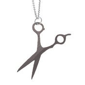 Image of Ltd. Edition Scissors Shaped Necklace/Earrings cut out of a recycled vinyl record!
