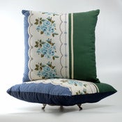 Image of CUSHION COVER - upcycled - patchwork - vintage