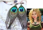 Image of SALE! Peacock Feather Earrings