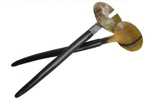 Image of Black and Tan Salad Servers
