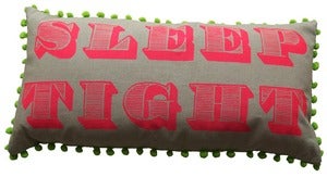Image of 'Sleep Tight' Hand Printed Cushion