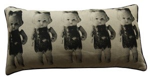 Image of 'Lily Quintuple' Hand Printed Cushion