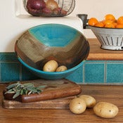 Image of Large Salad Bowl - Turquoise Trail