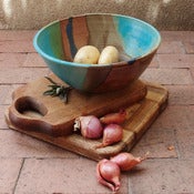 Image of Small Salad Bowl - Turquoise Trail