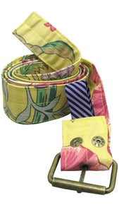Image of X-Long Yellow Floral Belt