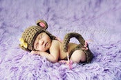 Image of Little monkey hat and diaper cover set (also in boys colors)