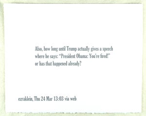 Image of Also, how long