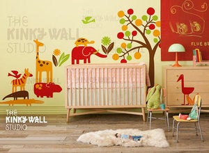 Image of Matching decal stickers for theme Modern Zoo line - KK124