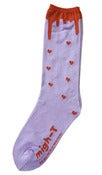 Image of Bloody Heart Socks (red x lilac)