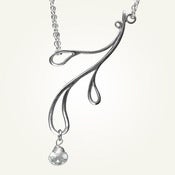 Image of Hama Rikyu Necklace with White Topaz, Sterling Silver