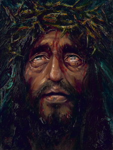 Image of Jesus in Oil