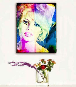 Image of ♥Retro Pop Art Canvas-Brigitte Bardot♥