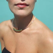 Image of Clear Tube + Gold Necklace