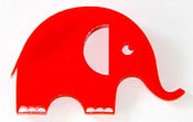 Image of Red Elephant Brooch
