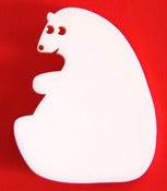 Image of White Polar Bear Brooch