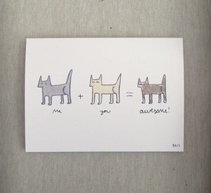 Image of Me + You greetings card