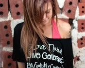 Image of Girly Off-the-Shoulder Tee (Black)