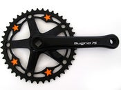 Image of Orange stars - Black chainring