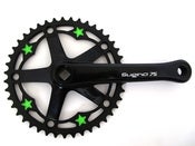 Image of Green stars - Black chainring