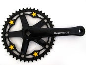 Image of Yellow stars - Black chainring