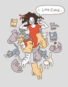 Image of Tees - I Like Cake! (Grey)