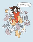 Image of Tees - I Like Cake! (Light Blue)