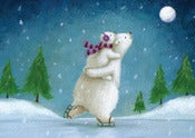 Image of Snowman and Bear/Polar Bear Skating