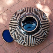 Image of Oval Lidded Jar - Black