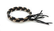 Image of Leather Weave Double Bangle