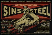 Image of Sins of Steel 2011 12" x 18" two color silkscreen poster (deadstock)